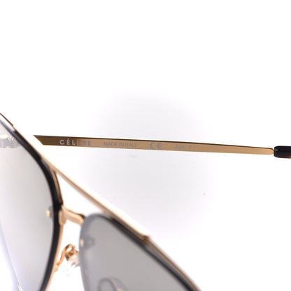 Celine Acetate Mirror Aviator Sunglasses CL41391/S Gold Grey 6 of 7