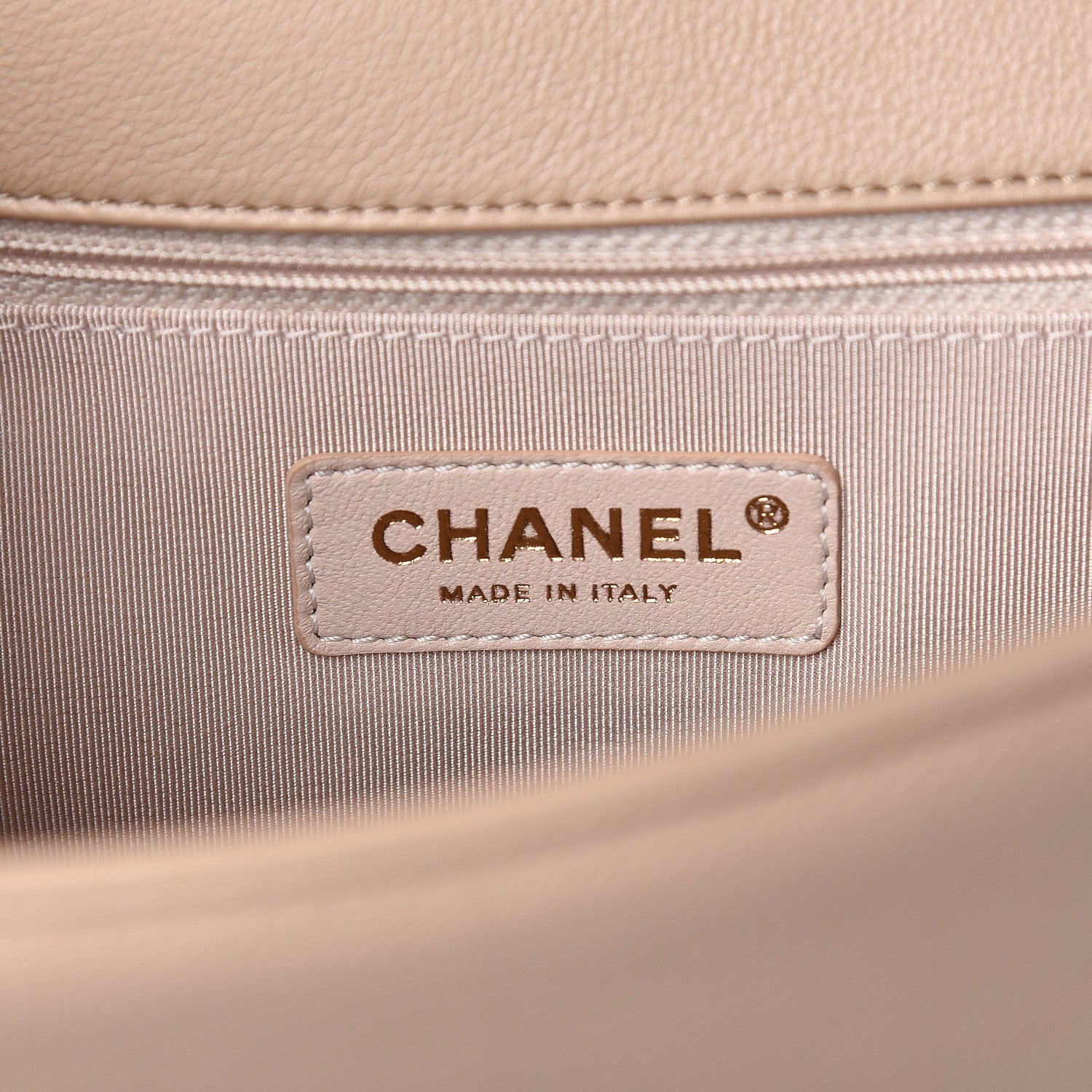 Chanel Caviar Quilted Large Studded Flap Beige 6 of 11