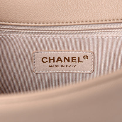 Chanel Caviar Quilted Large Studded Flap Beige 6 of 11