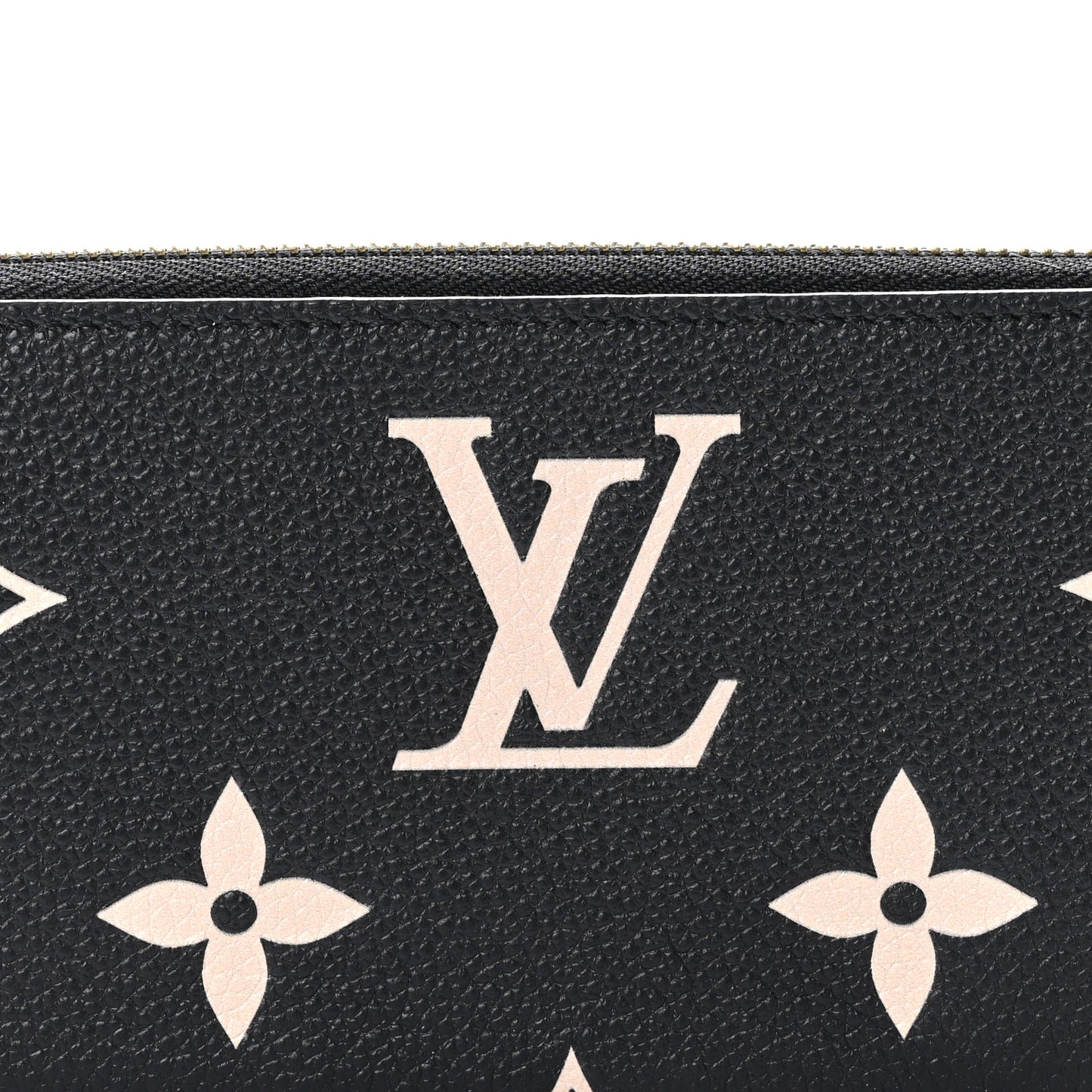 Empreinte Monogram Giant Clemence Wallet Black Beige
