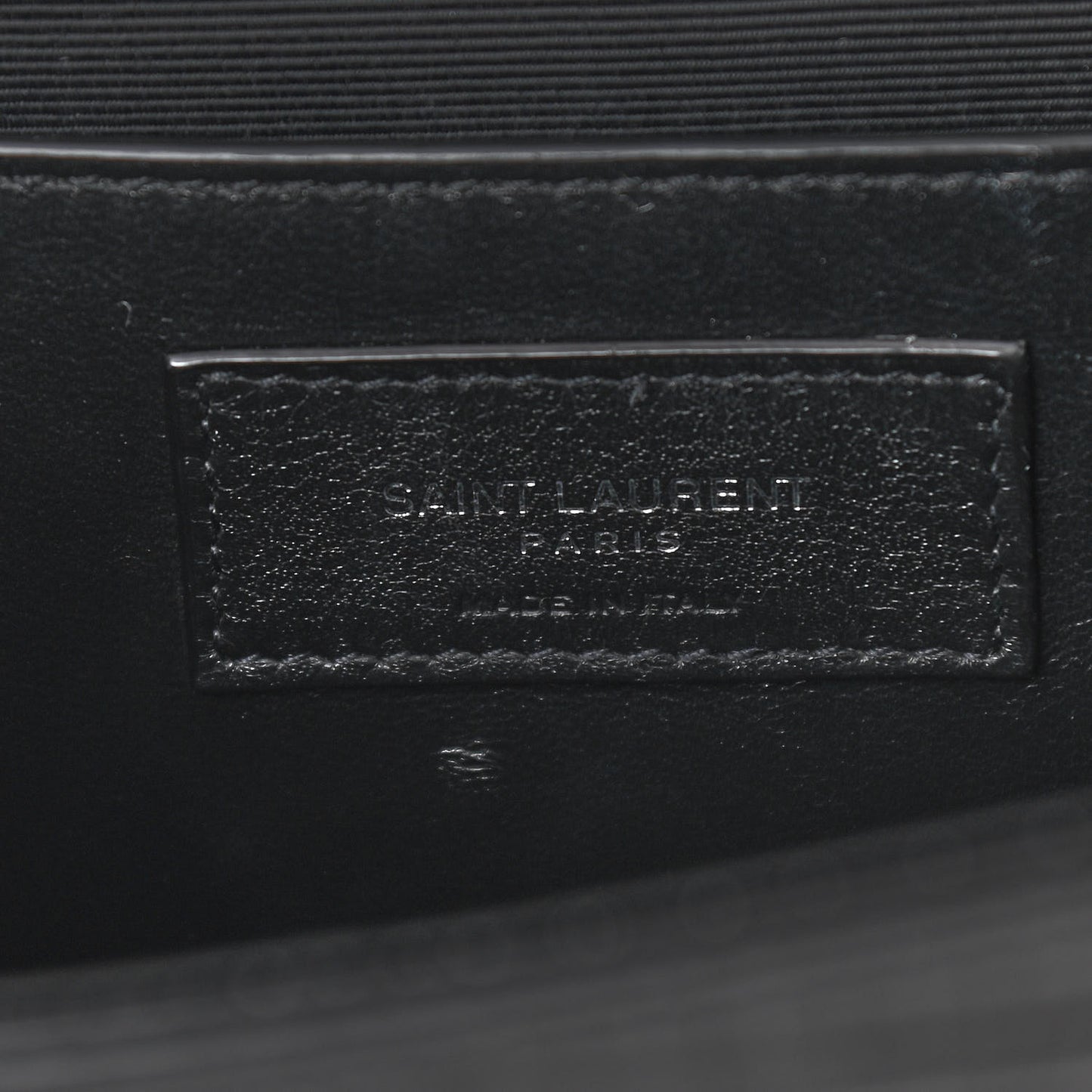 Calfskin Crocodile Embossed Medium Classic Monogram Kate Tassel Satchel Black