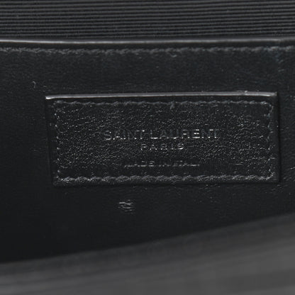 Saint Laurent Calfskin Crocodile Embossed Medium Classic Monogram Kate Tassel Satchel Black 6 of 10