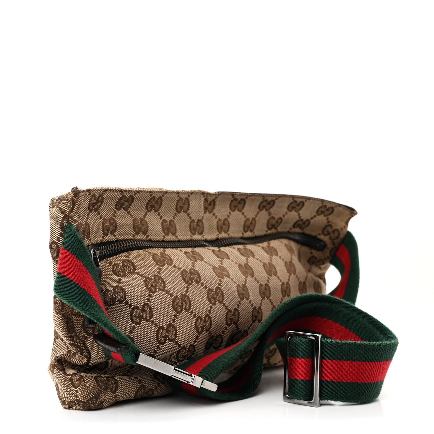 Monogram Web Belt Bag Dark Brown