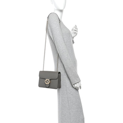 Gucci Dollar Calfskin Small Interlocking G Shoulder Bag Loess 2 of 11