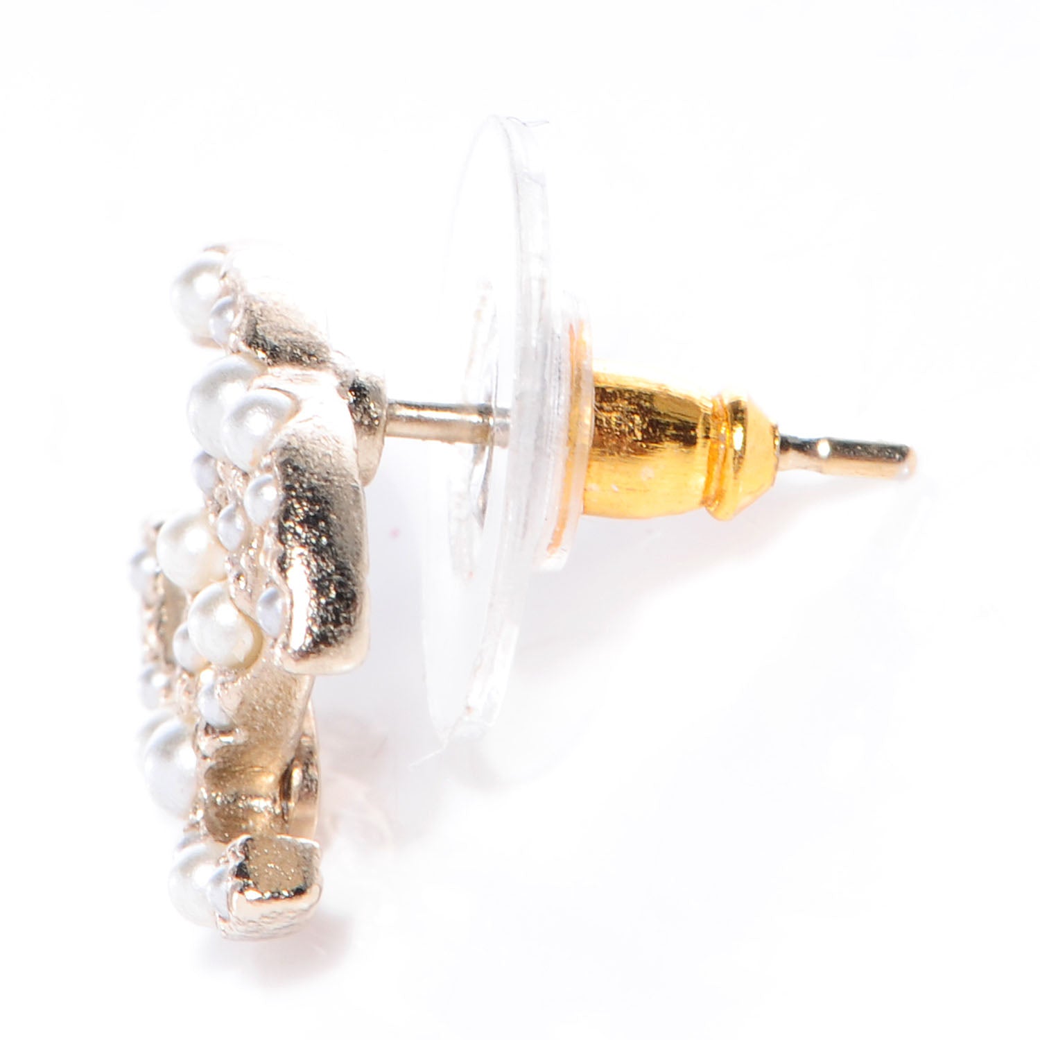 Chanel Pearl CC Logo Earrings Gold 3 of 5