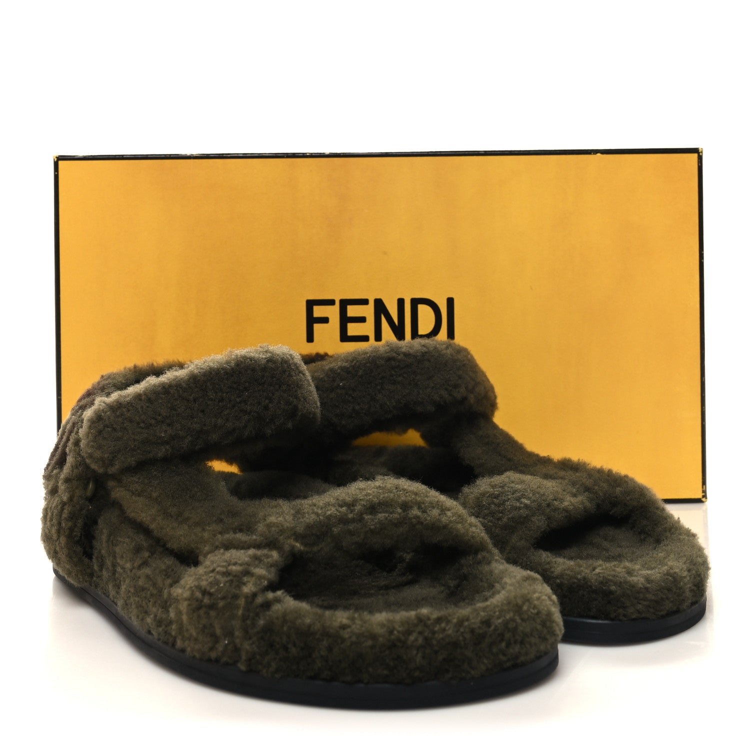 Fendi Shearling FF Fendi Feel Sandals 36 Illinois Military 10 of 10