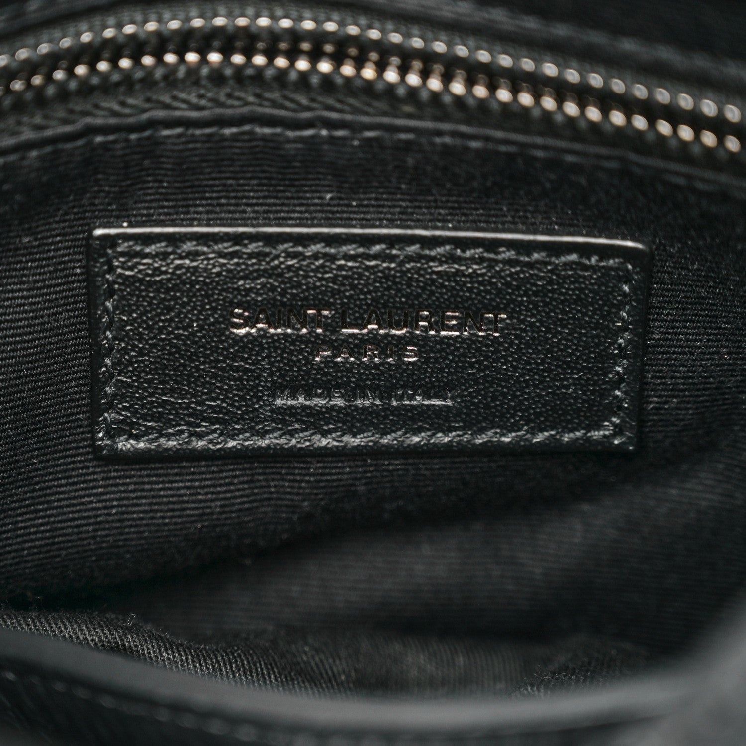 Saint Laurent Crinkled Calfskin Matelasse Monogram Niki Chain Wallet Dark Smog 6 of 11