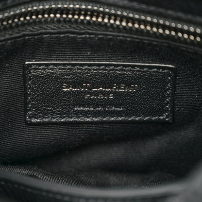 Saint Laurent Crinkled Calfskin Matelasse Monogram Niki Chain Wallet Dark Smog 6 of 11