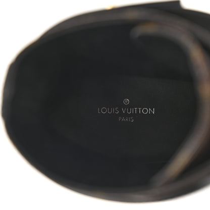 Louis Vuitton Calfskin Monogram Wonderland Flat Ranger Boots 39.5 Black 7 of 9