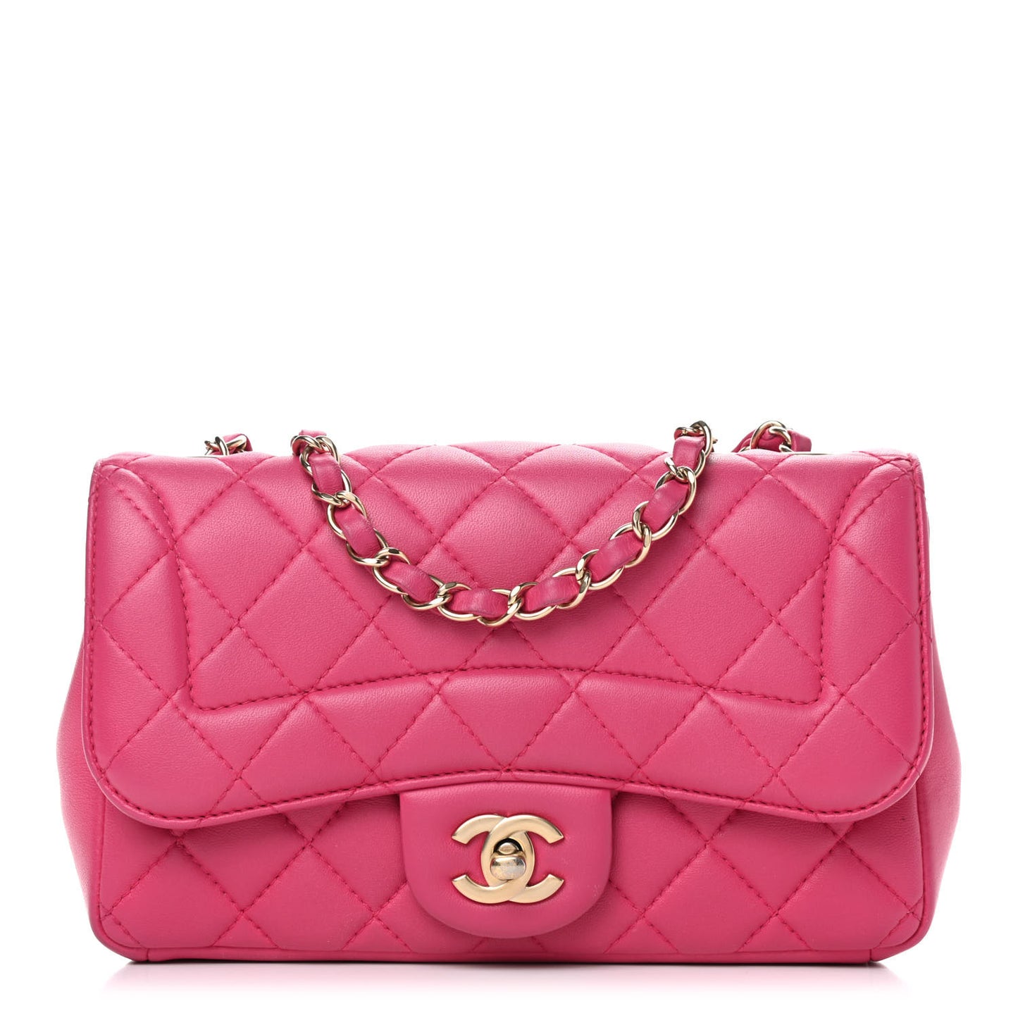 Lambskin Quilted Mini Mademoiselle Chic Flap Pink