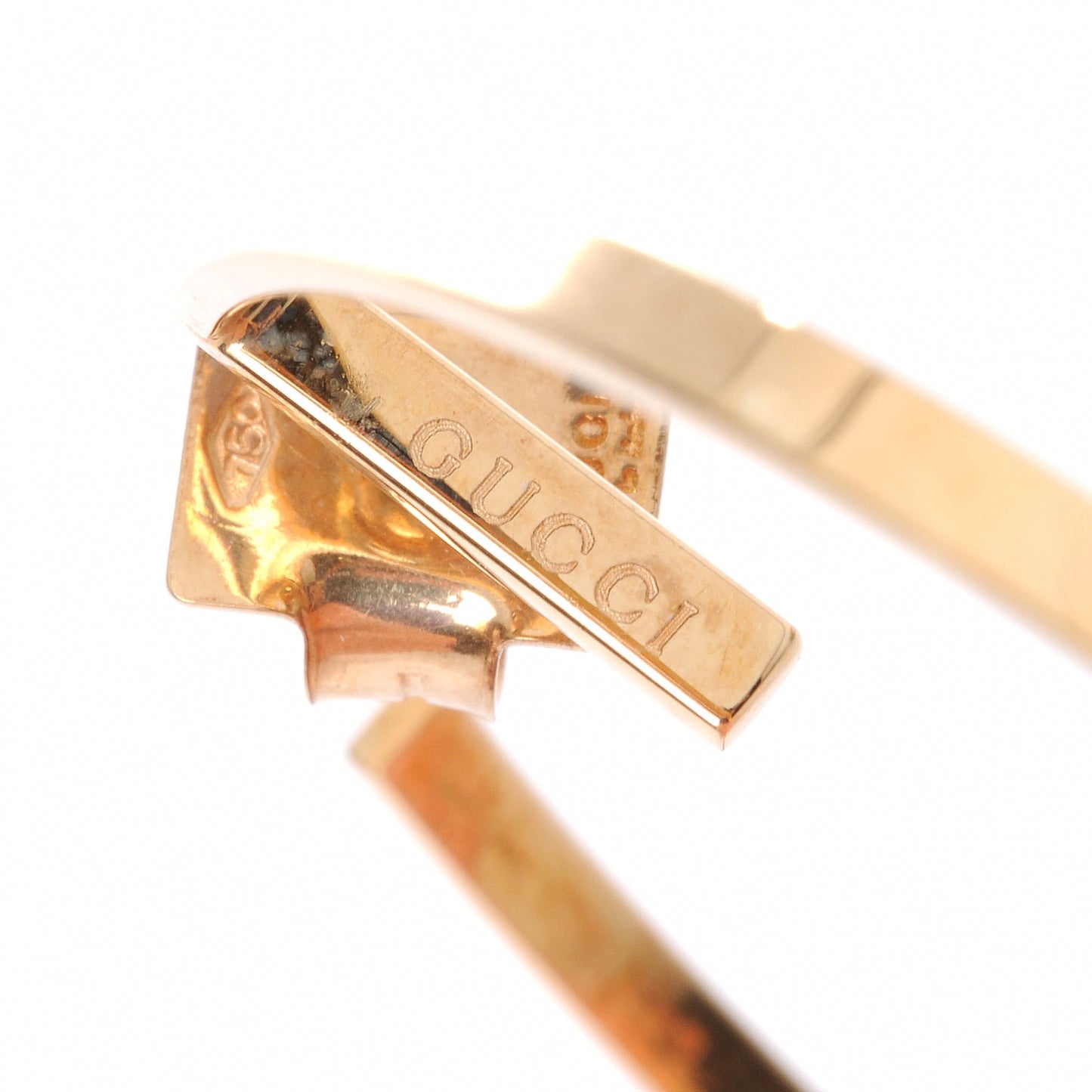 18K Rose Gold G Hoop Earrings