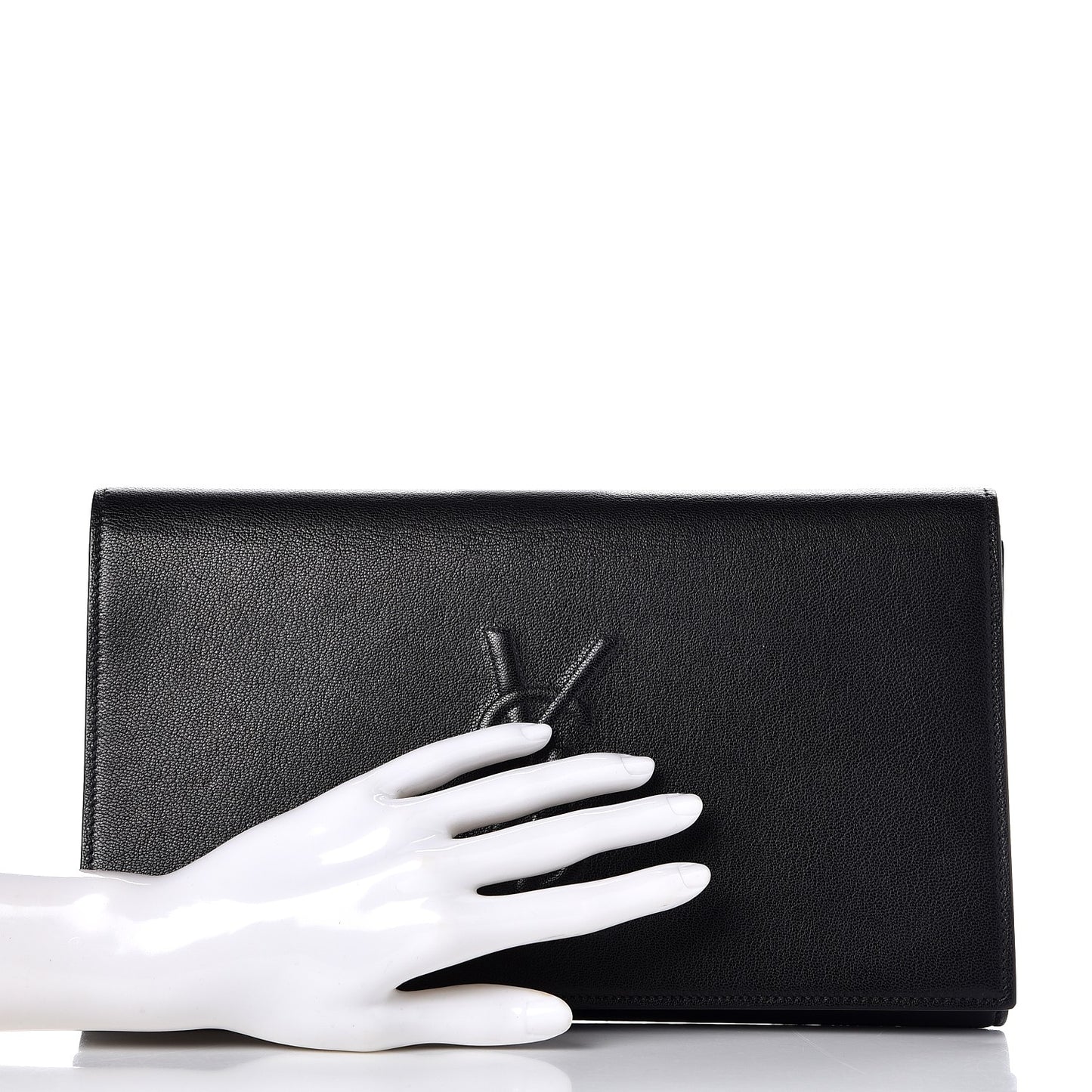 Goatskin Large Belle De Jour Clutch Black