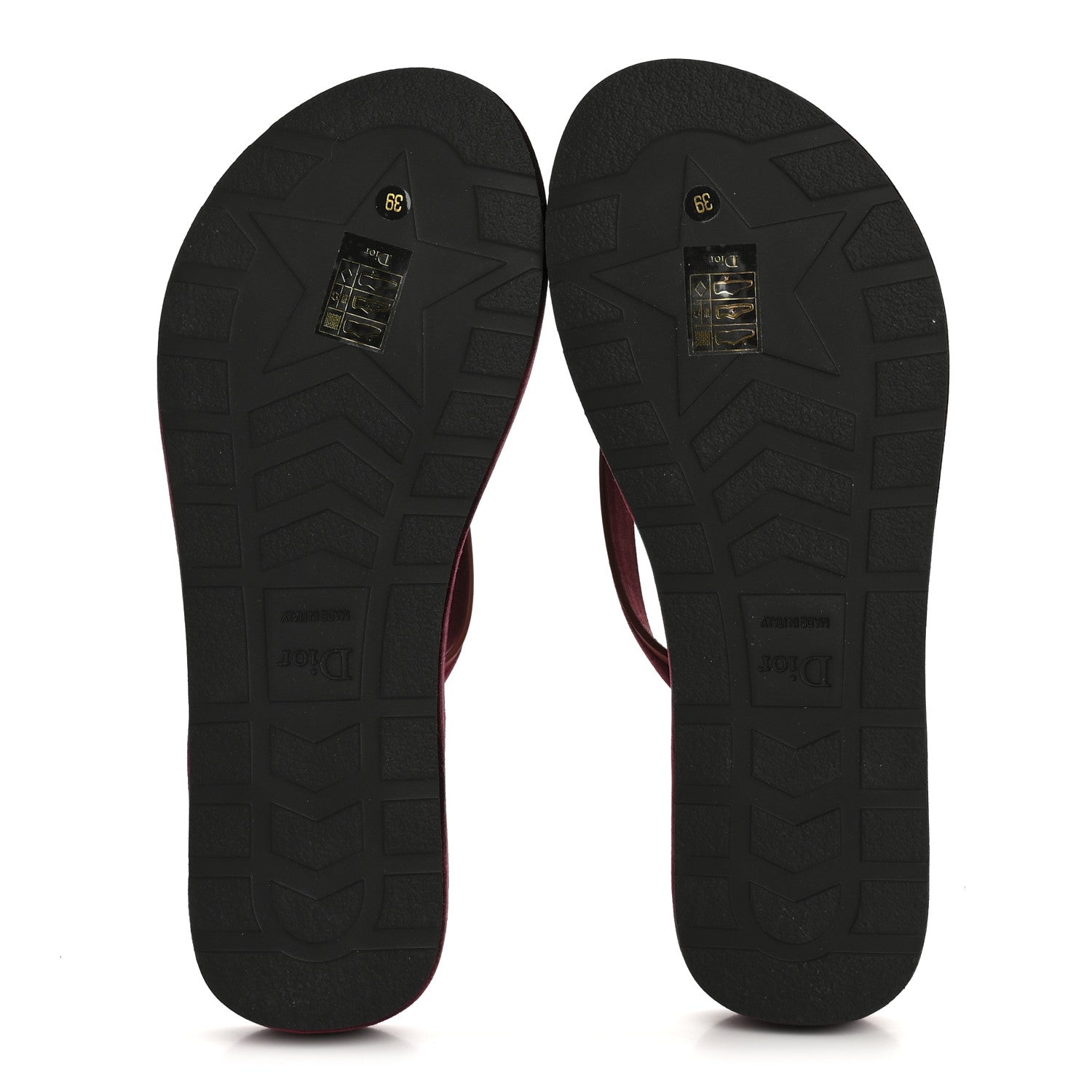 Christian Dior Velvet Diorsea Thong Sandals 39 Scarlet 6 of 10