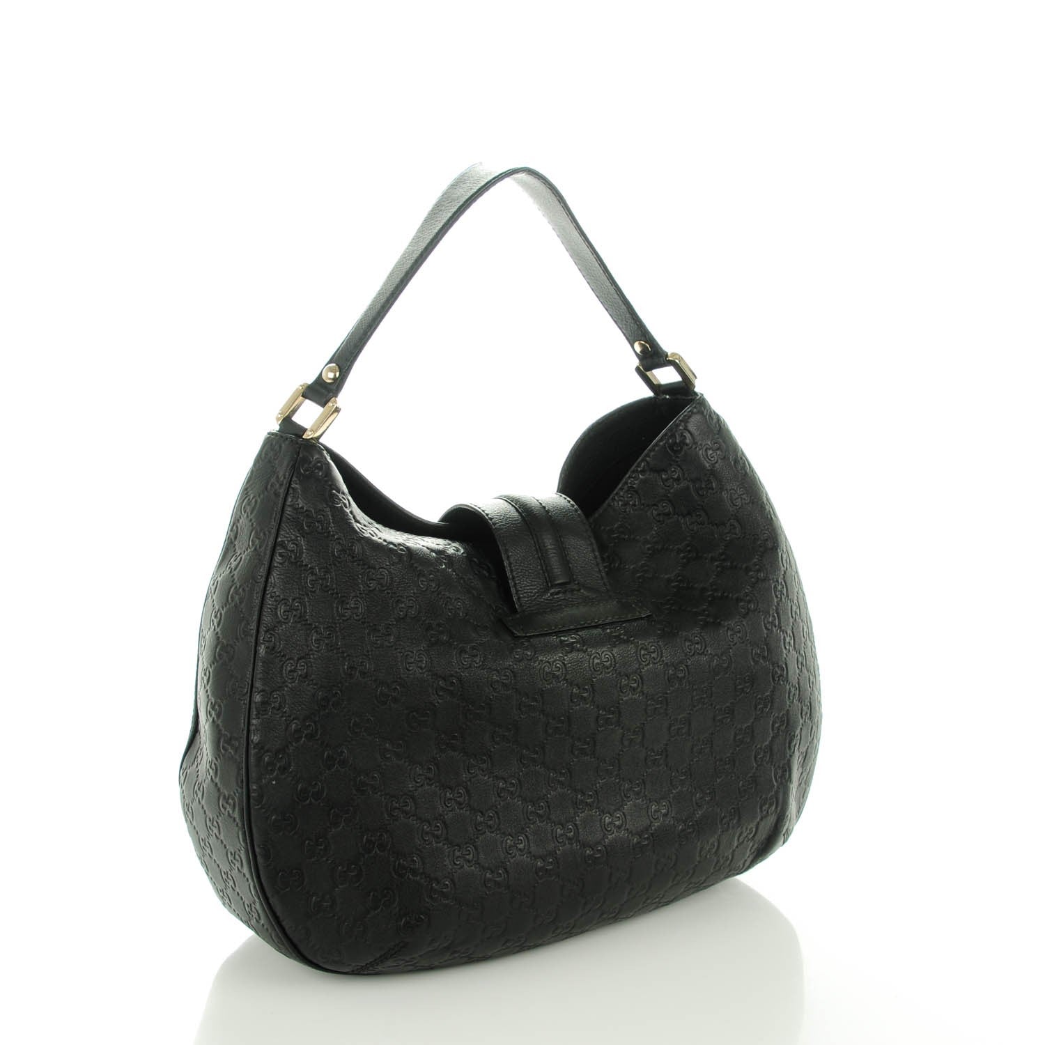 Gucci Guccissima Large New Ladies Web Hobo Black 3 of 7