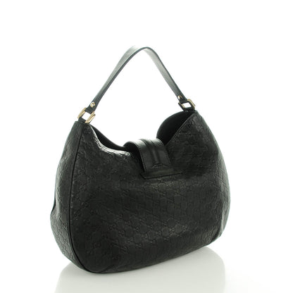 Gucci Guccissima Large New Ladies Web Hobo Black 3 of 7