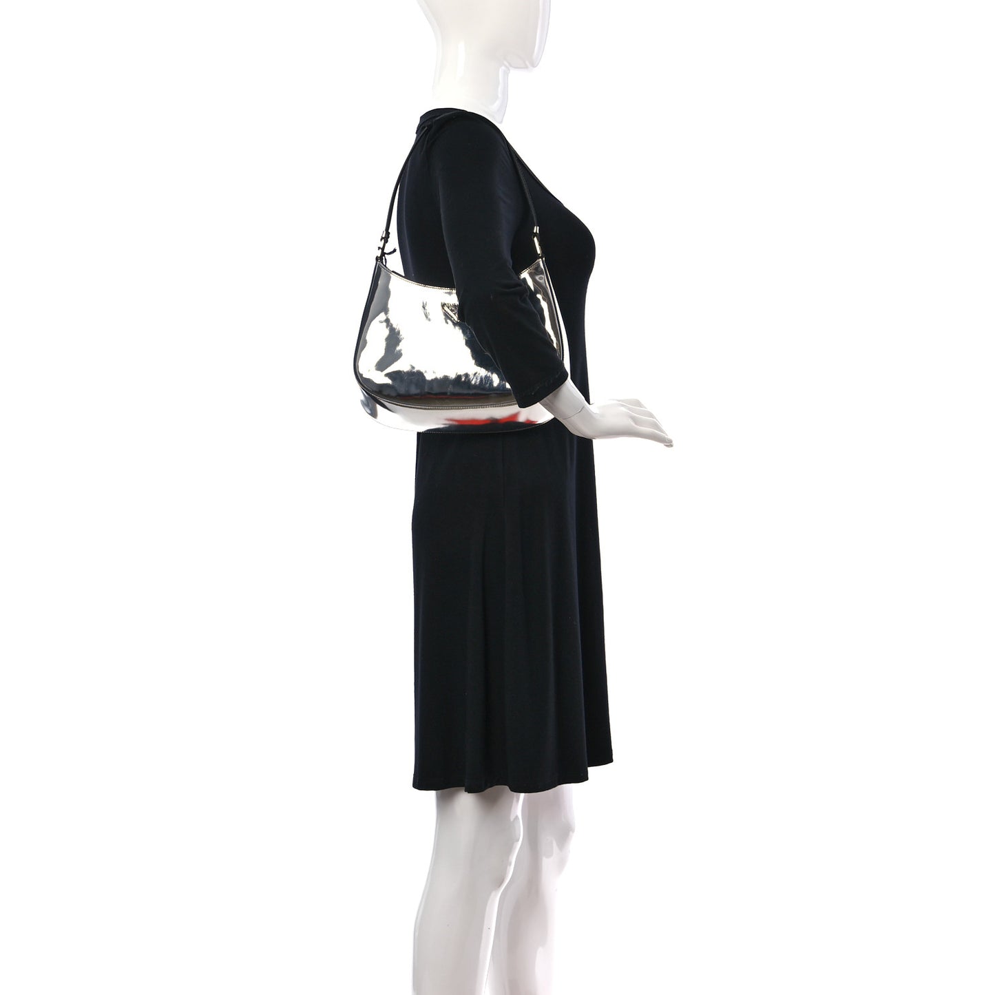 Spazzolato Cleo Shoulder Bag Argento