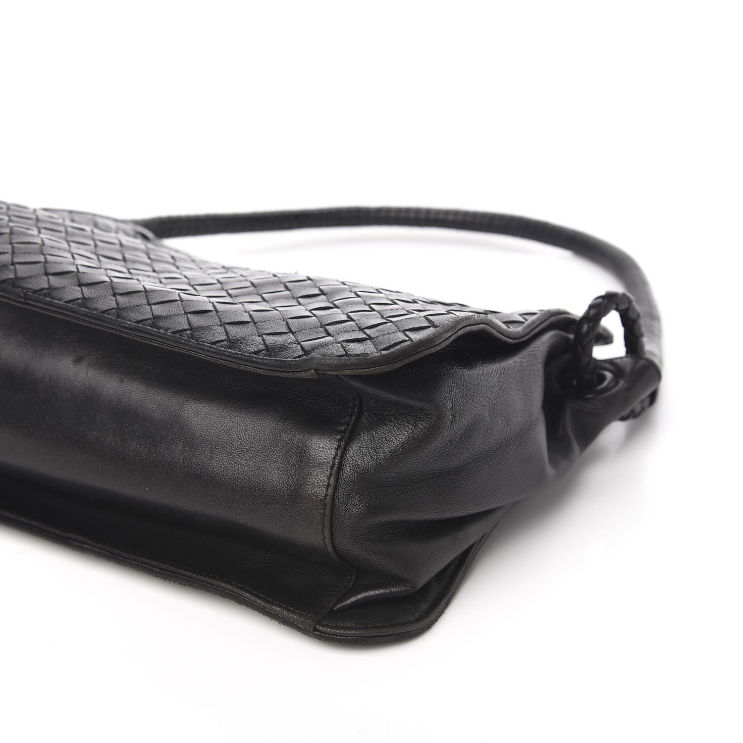 Bottega Veneta Nappa Intrecciato Shoulder Bag Black 10 of 11