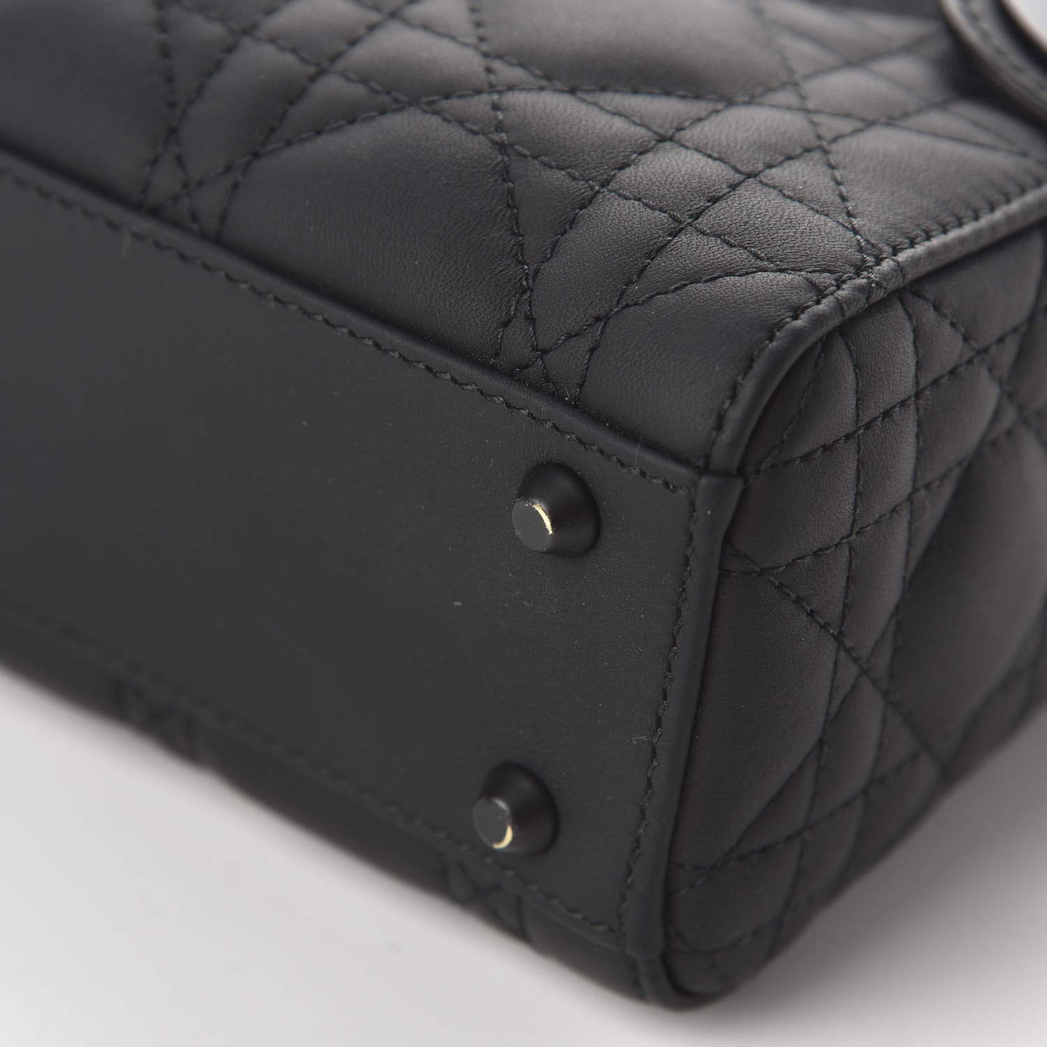 Christian Dior Ultra Matte Calfskin Cannage Mini Lady Dior Black 8 of 11