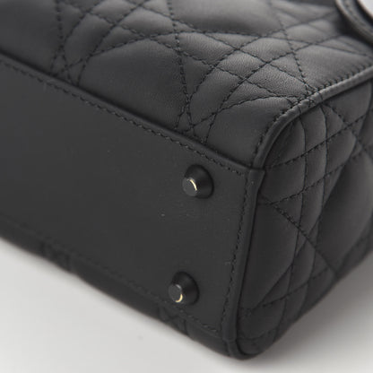 Christian Dior Ultra Matte Calfskin Cannage Mini Lady Dior Black 8 of 11