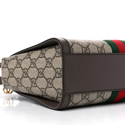 Gucci GG Supreme Monogram Small Ophidia Tote Bag Brown 9 of 12
