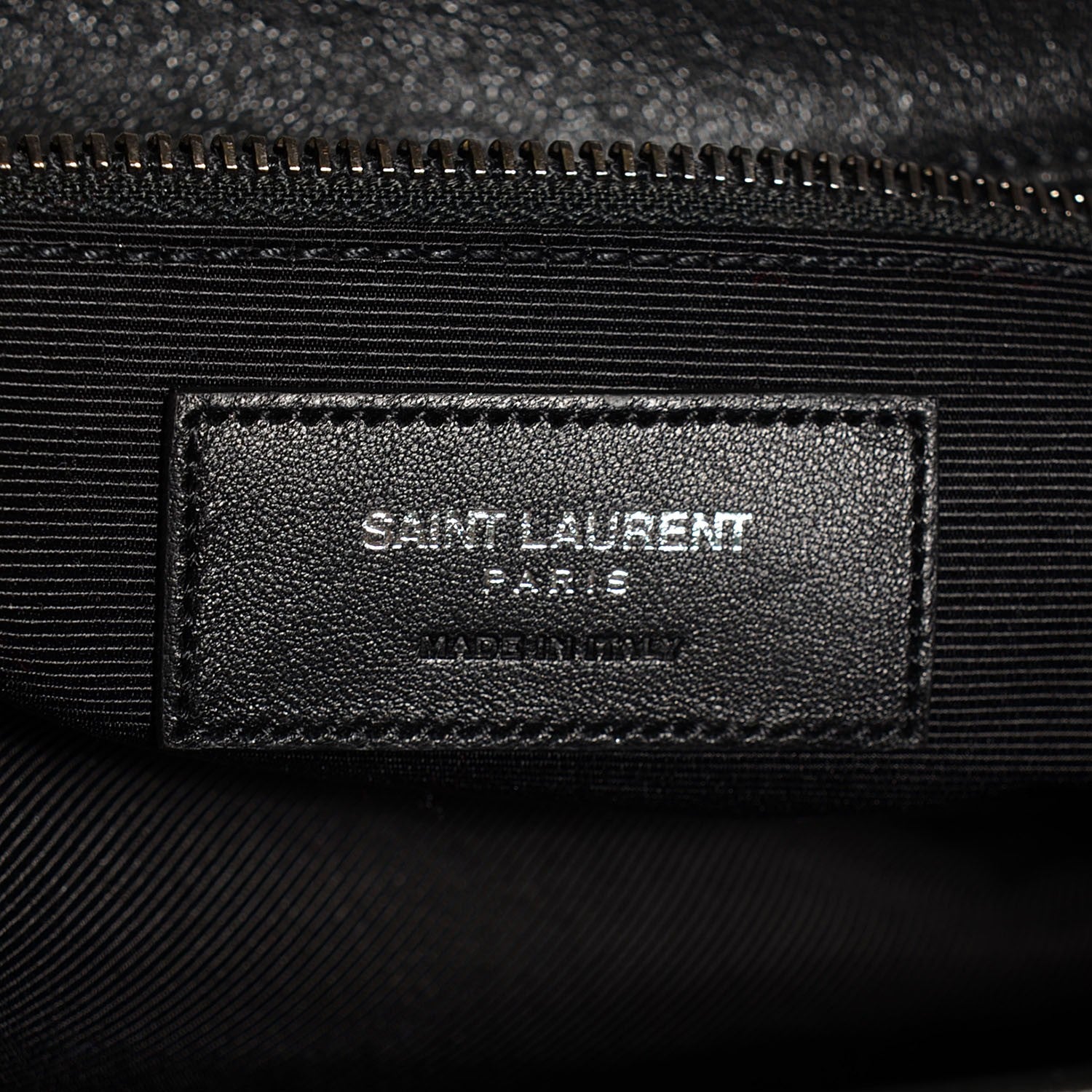 Saint Laurent Sheepskin Classic Matelasse Chevron Large Monogram Shopping Bag Black 15 of 18