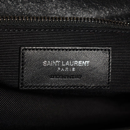 Saint Laurent Sheepskin Classic Matelasse Chevron Large Monogram Shopping Bag Black 15 of 18