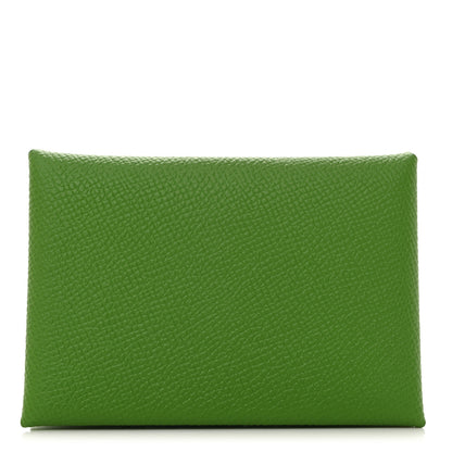 Hermes Epsom Calvi Duo Card Case Vert Yucca 1 of 7