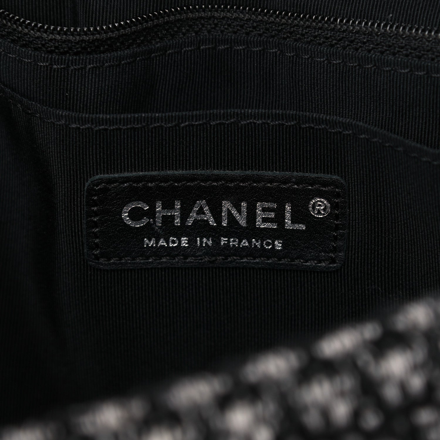 Chanel Crystal Tweed Quilted Medium Single Flap Black 6 of 10