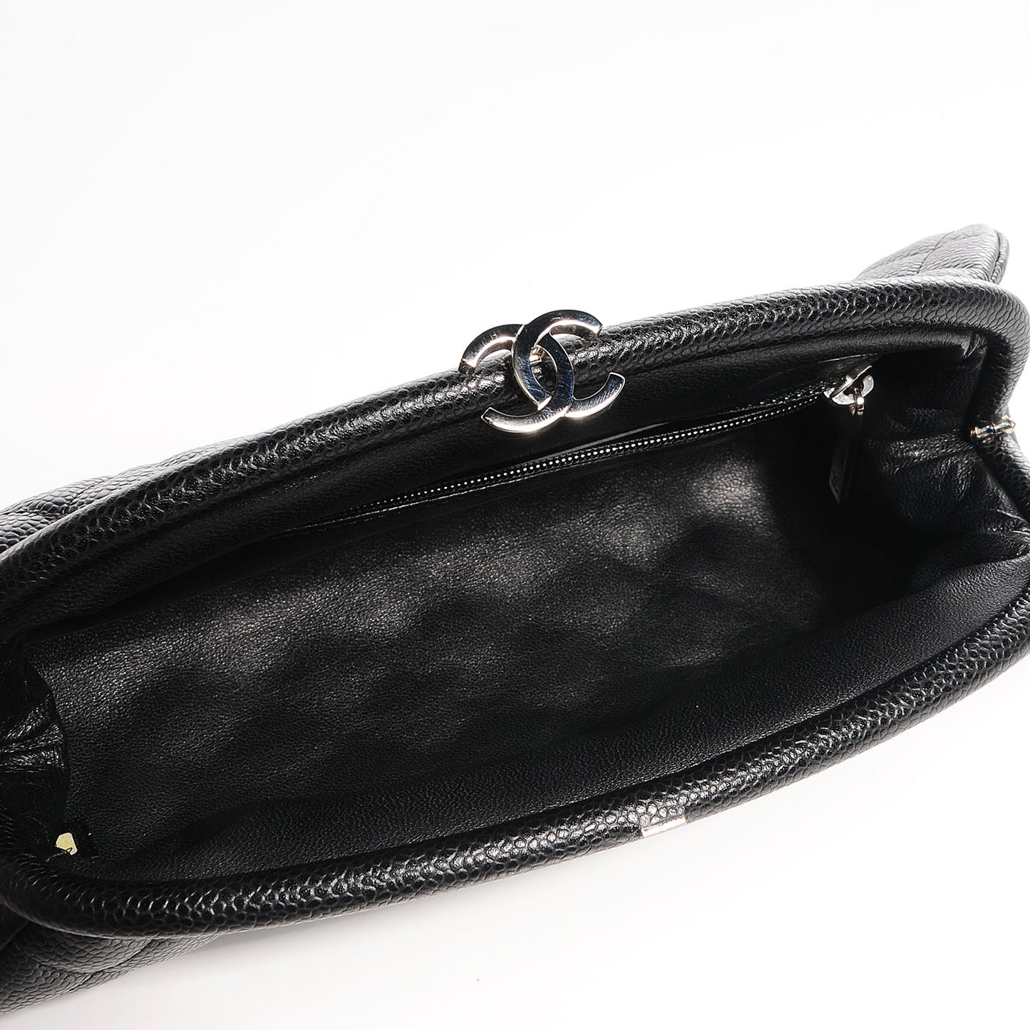 Caviar Quilted Timeless Clutch Black