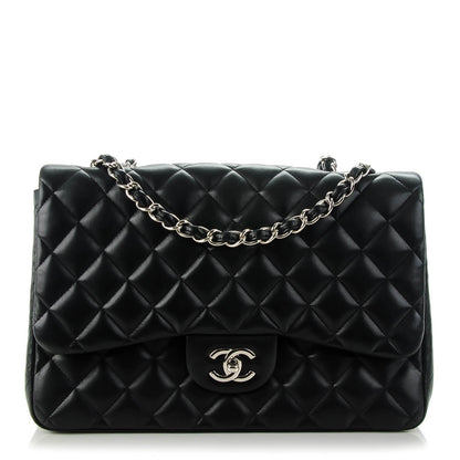 Chanel Lambskin Quilted Jumbo Single Flap Black 1 of 7