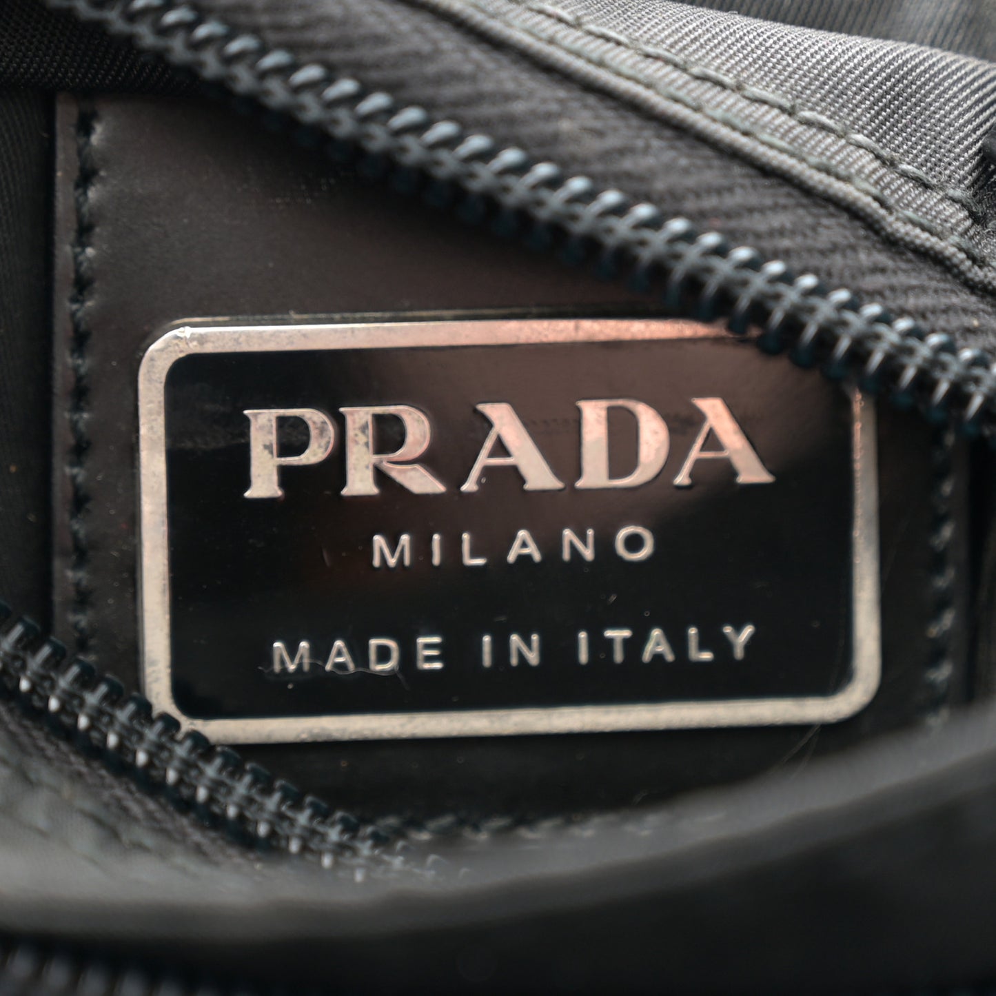Nylon Small Flat Messenger Bag Black