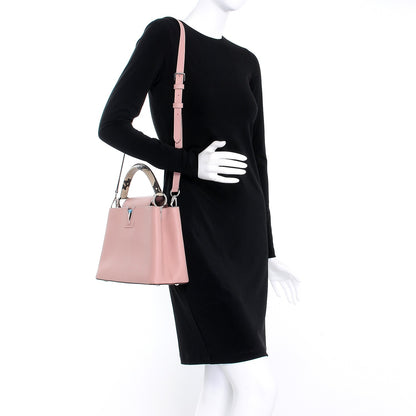 Louis Vuitton Taurillon Python Capucines PM Magnolia 2 of 7