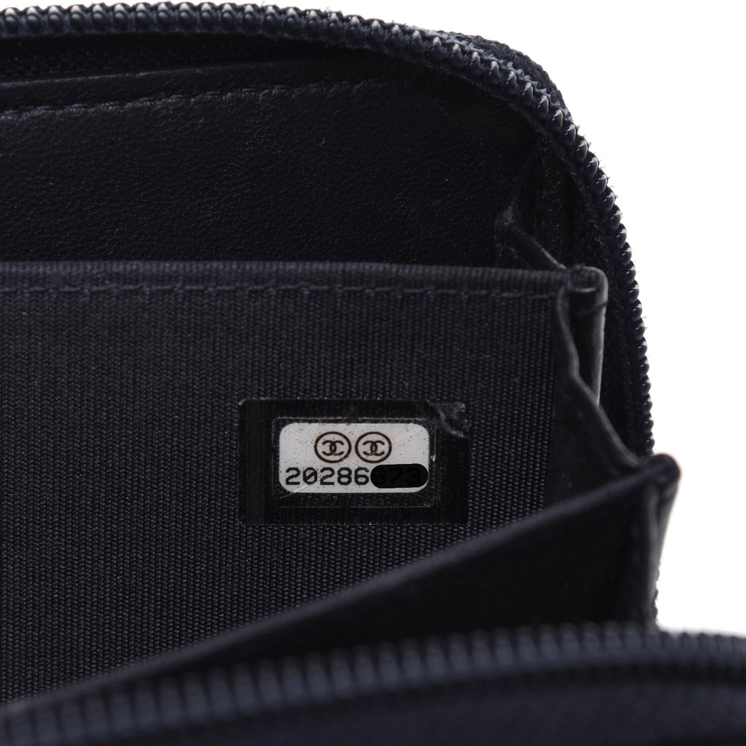 Chanel Lambskin Quilted Small Boy Zip Around Wallet Navy 8 of 13