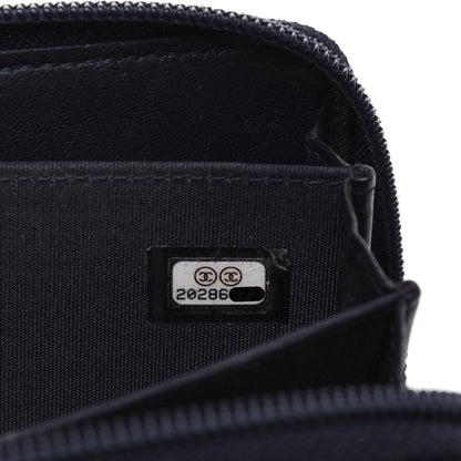 Chanel Lambskin Quilted Small Boy Zip Around Wallet Navy 8 of 13