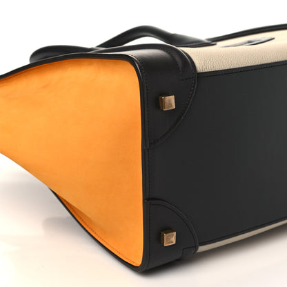 Celine Drummed Calfskin Nubuck Mini Tri-Color Luggage Chalk 8 of 9