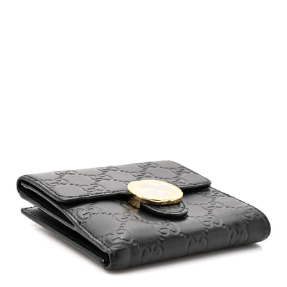 Gucci Guccissima Interlocking G French Wallet Black 4 of 7