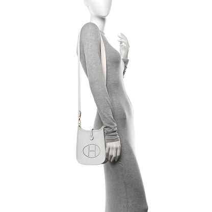 Hermes Taurillon Clemence Amazone Evelyne TPM New White 2 of 11