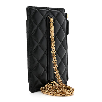 Chanel Aged Calfskin Quilted Reissue Phone Holder With Chain Bag Black 3 of 10