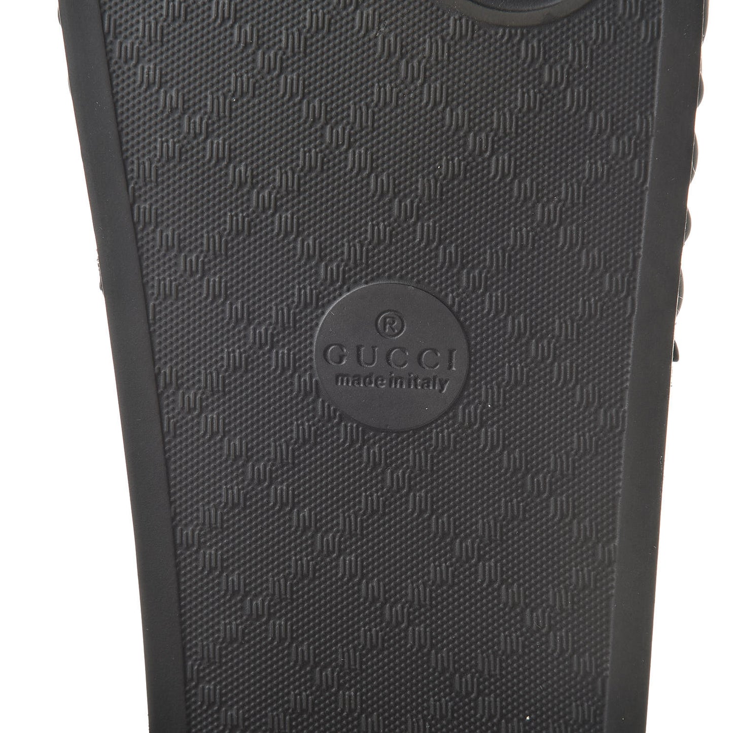 Rubber Matelasse Mens Slide Sandals 7 Black