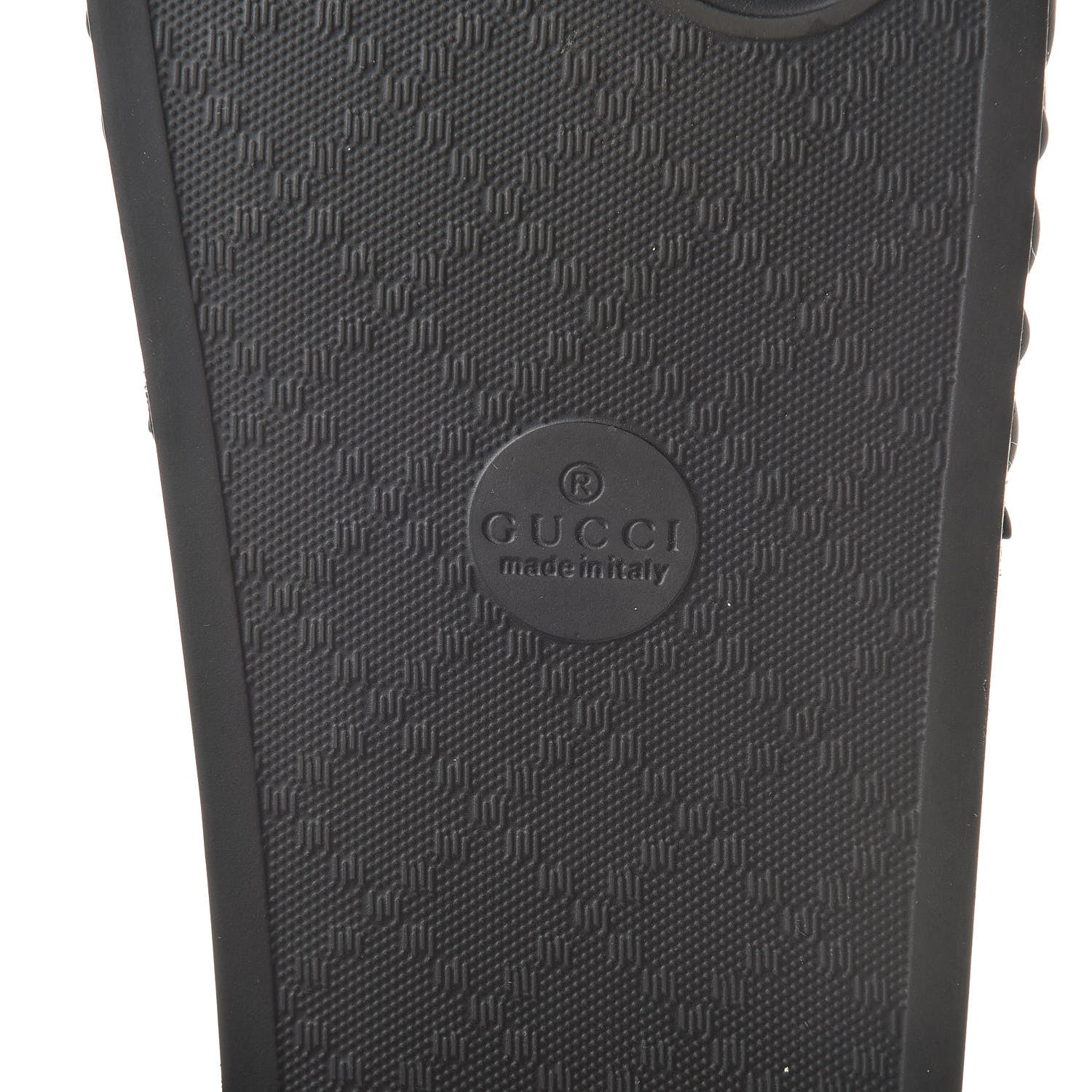 Gucci Rubber Matelasse Mens Slide Sandals 7 Black 6 of 7