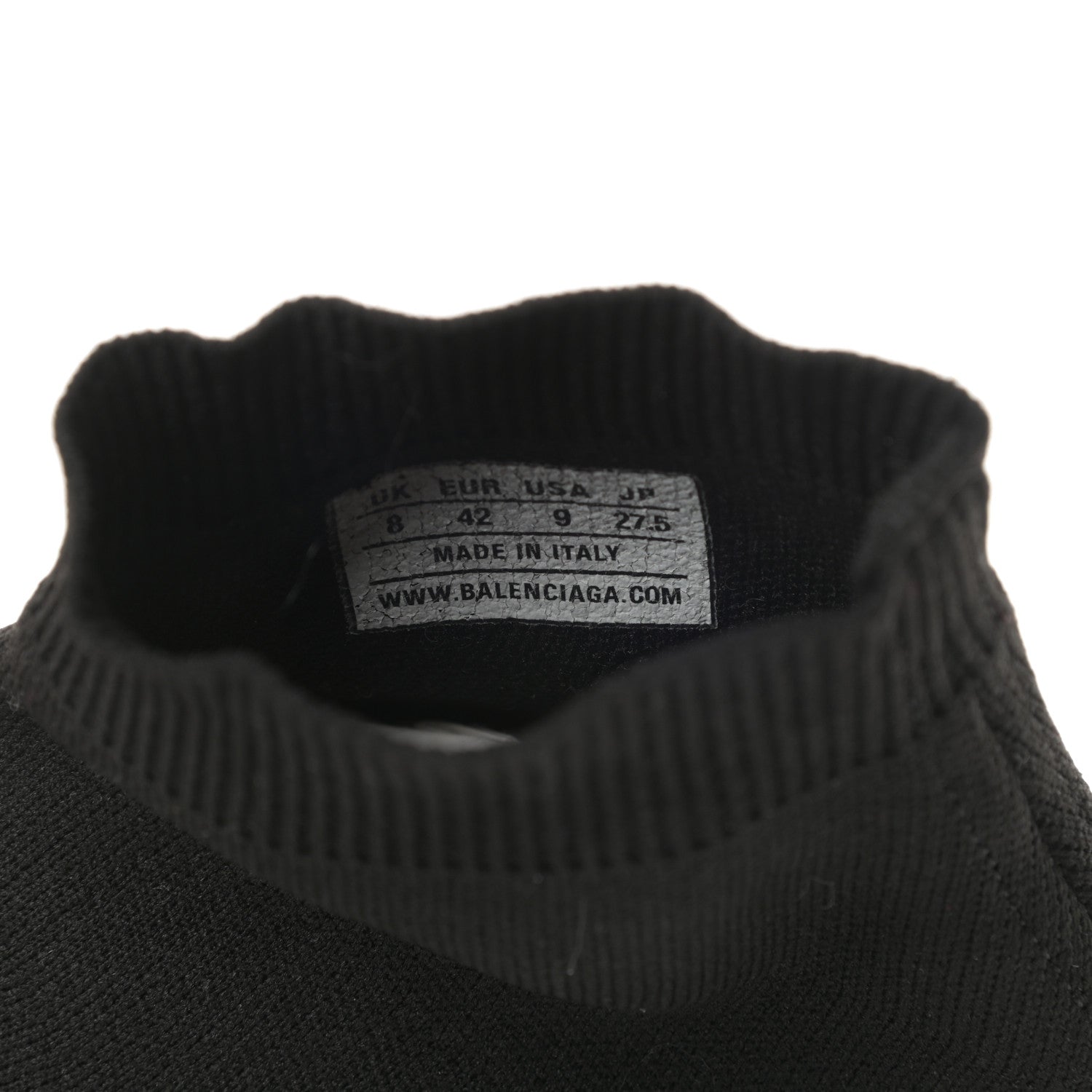 Balenciaga Neoprene Knit Mens Speed Sneakers 42 Black 7 of 8