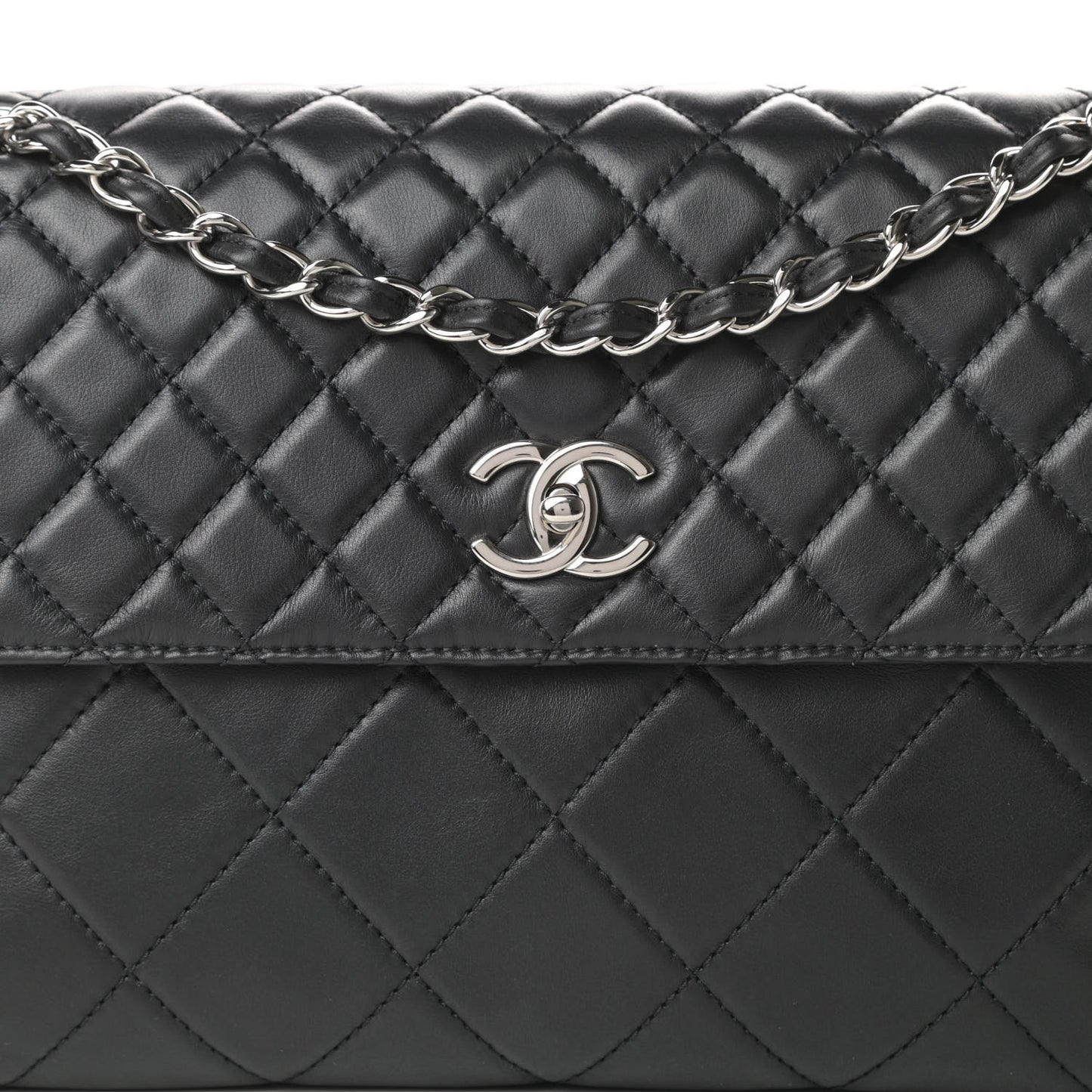 Calfskin Quilted In The Business Flap Bag Black