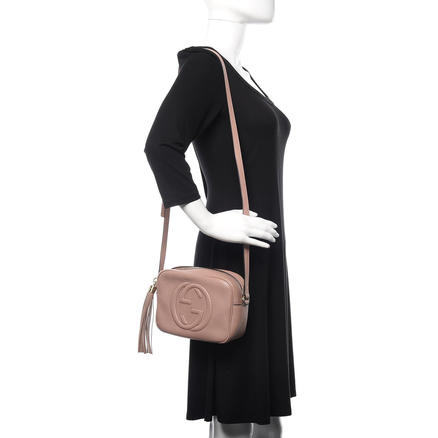 Cellarius Calfskin Small Soho Disco Bag Dark Cipria