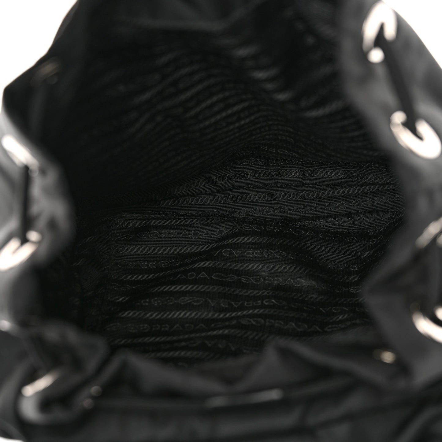 Tessuto Nylon Saffiano Small Backpack Black