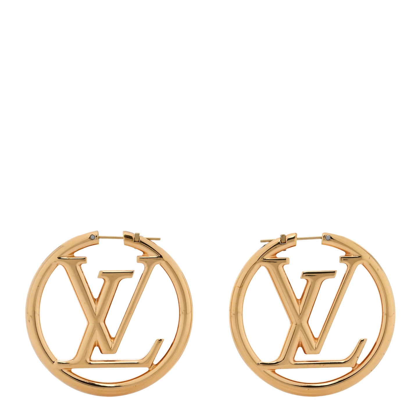 Metal Louise Hoop Earrings Gold