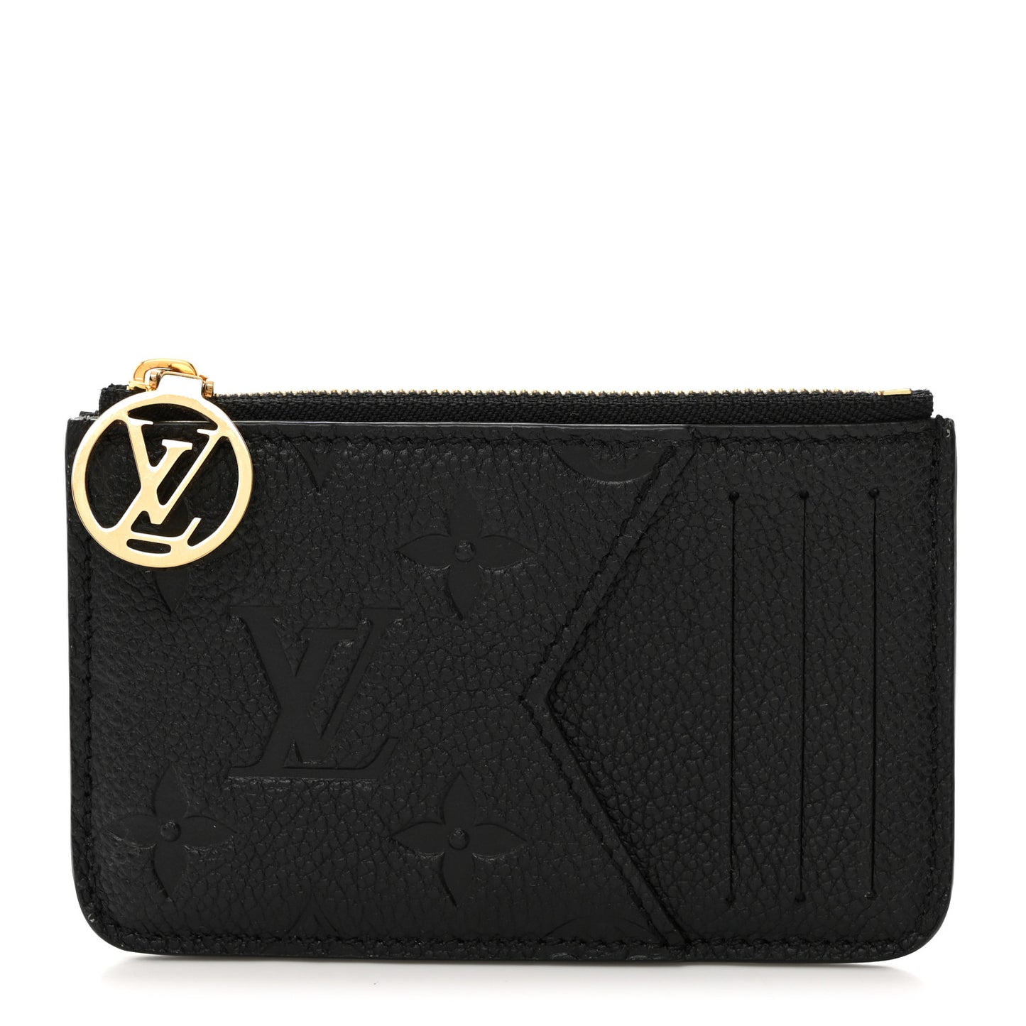 Empreinte Monogram Zipped Romy Card Holder Black