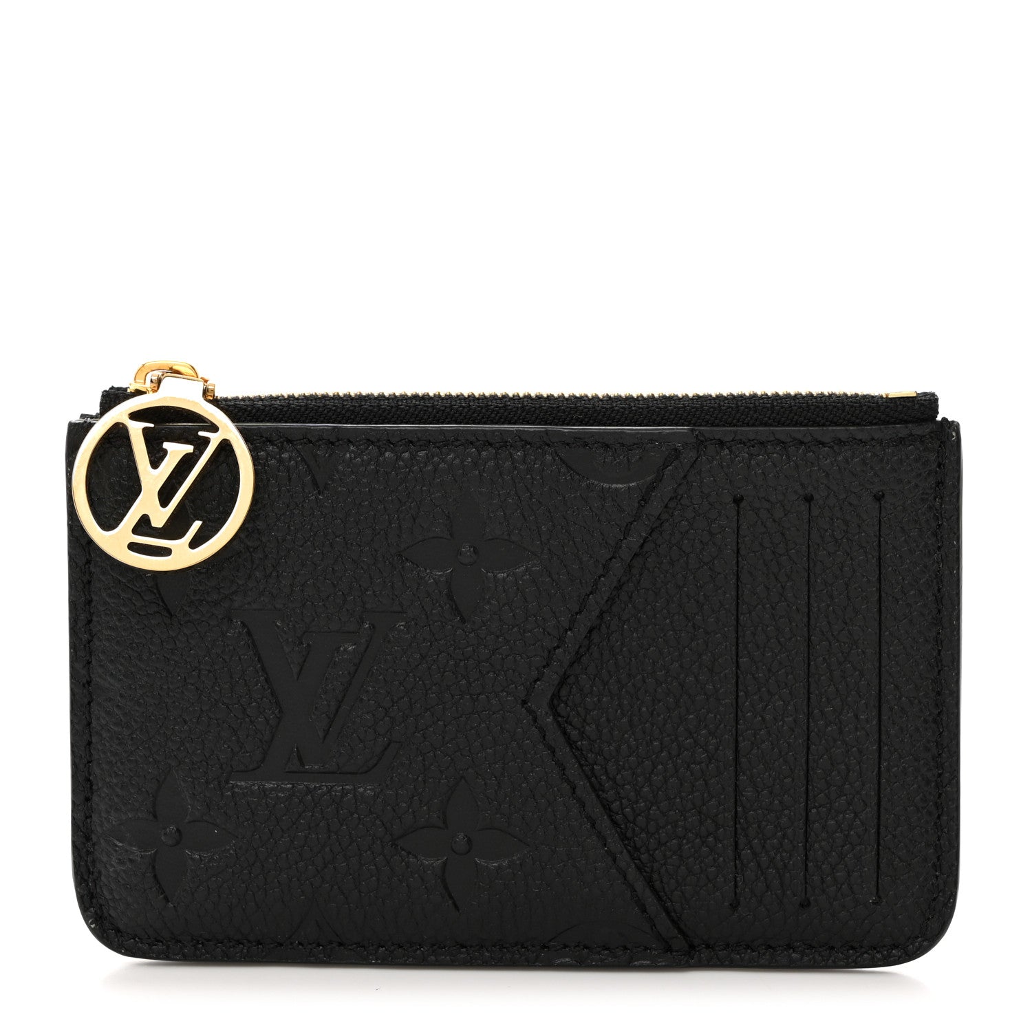 Louis Vuitton Empreinte Monogram Zipped Romy Card Holder Black 1 of 6
