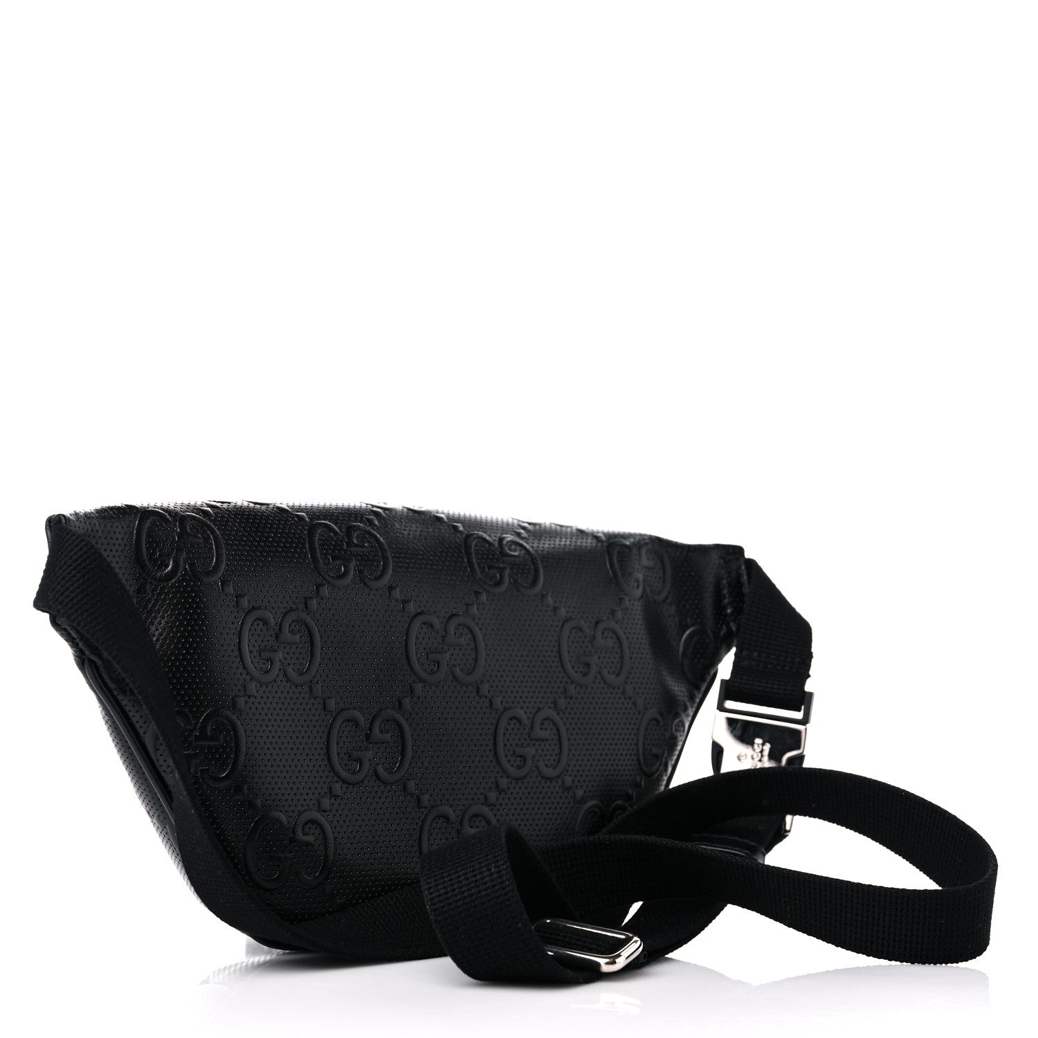 Gucci Calfskin GG Tennis Embossed Belt Bag Black 3 of 11