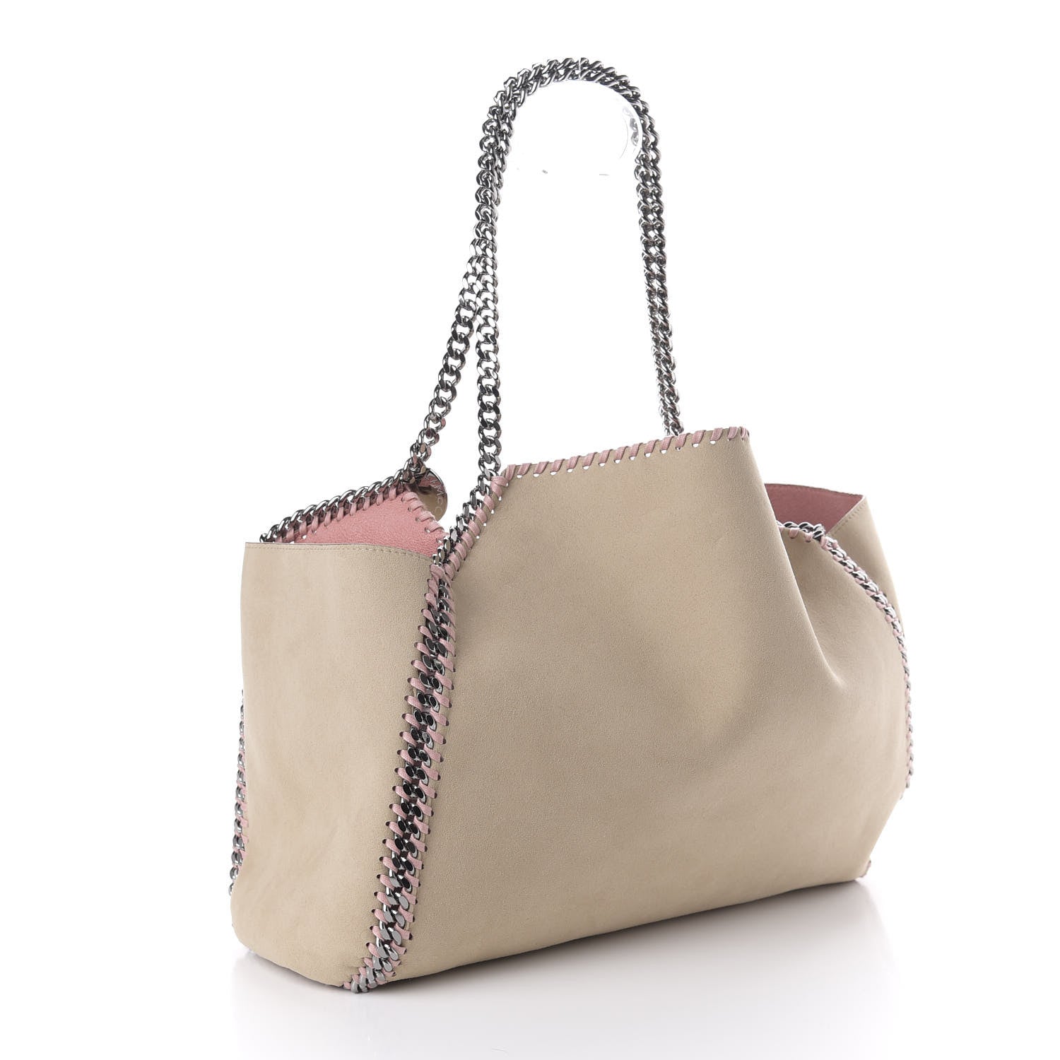 Stella McCartney Shaggy Deer Falabella Reversible Tote Blush Pink Beige 10 of 15