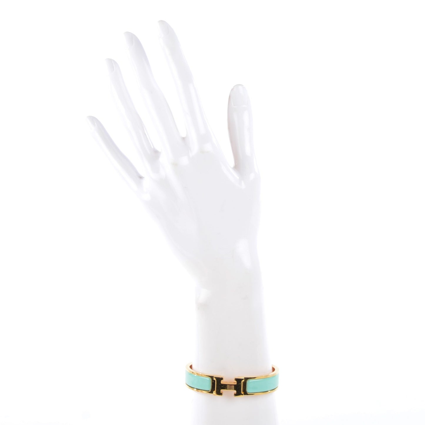 Enamel Narrow Clic Clac H Bracelet PM Lagoon